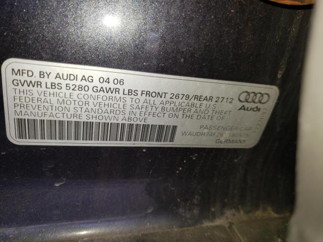 Photo 9 VIN: WAUDH74F26N180575 - AUDI A6 3.2 QUA 