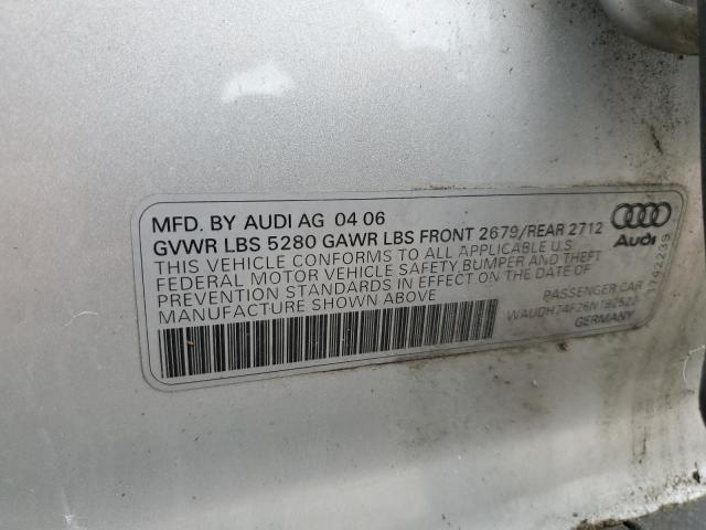 Photo 11 VIN: WAUDH74F26N182522 - AUDI A6 3.2 QUA 