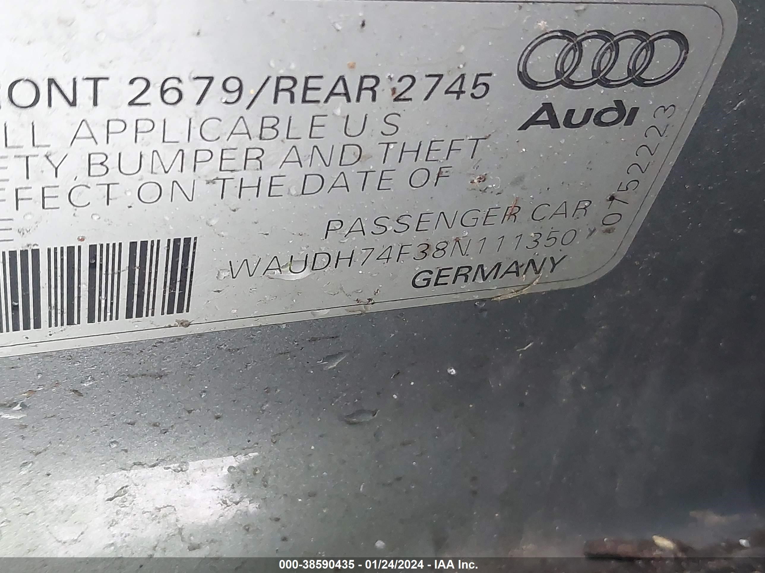 Photo 8 VIN: WAUDH74F38N111350 - AUDI A6 