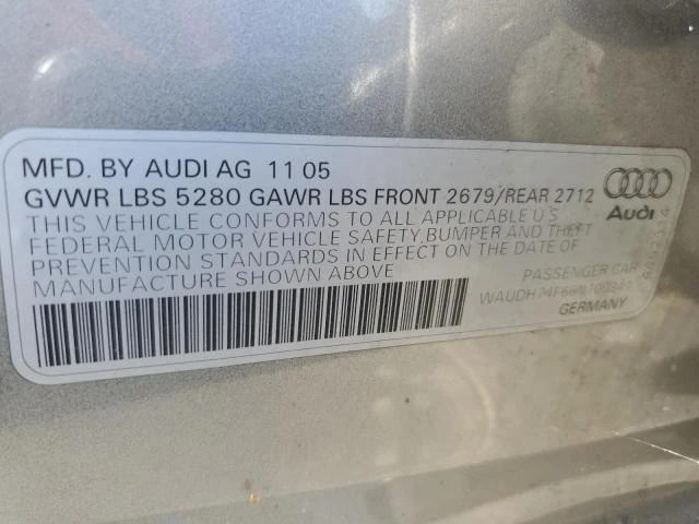 Photo 11 VIN: WAUDH74F66N100341 - AUDI A6 3.2 QUA 