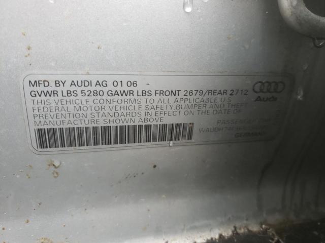 Photo 9 VIN: WAUDH74F96N134385 - AUDI A6 3.2 QUA 