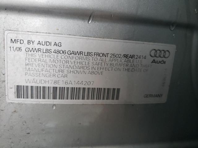 Photo 11 VIN: WAUDH78E16A144207 - AUDI A4 