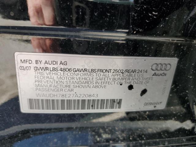 Photo 11 VIN: WAUDH78E27A220843 - AUDI A4 