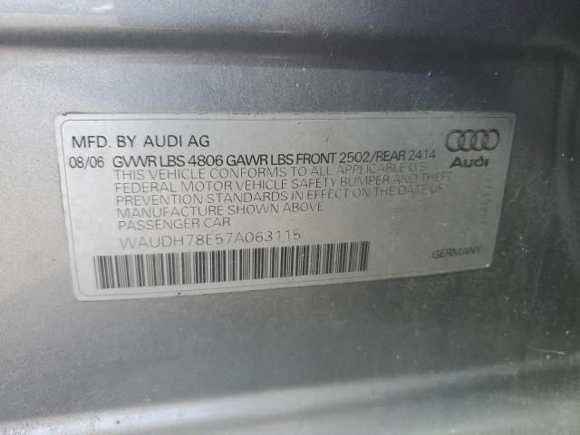 Photo 11 VIN: WAUDH78E57A063115 - AUDI A4 