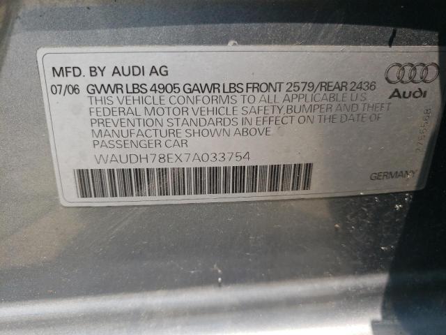 Photo 11 VIN: WAUDH78EX7A033754 - AUDI A4 3.2 QUA 