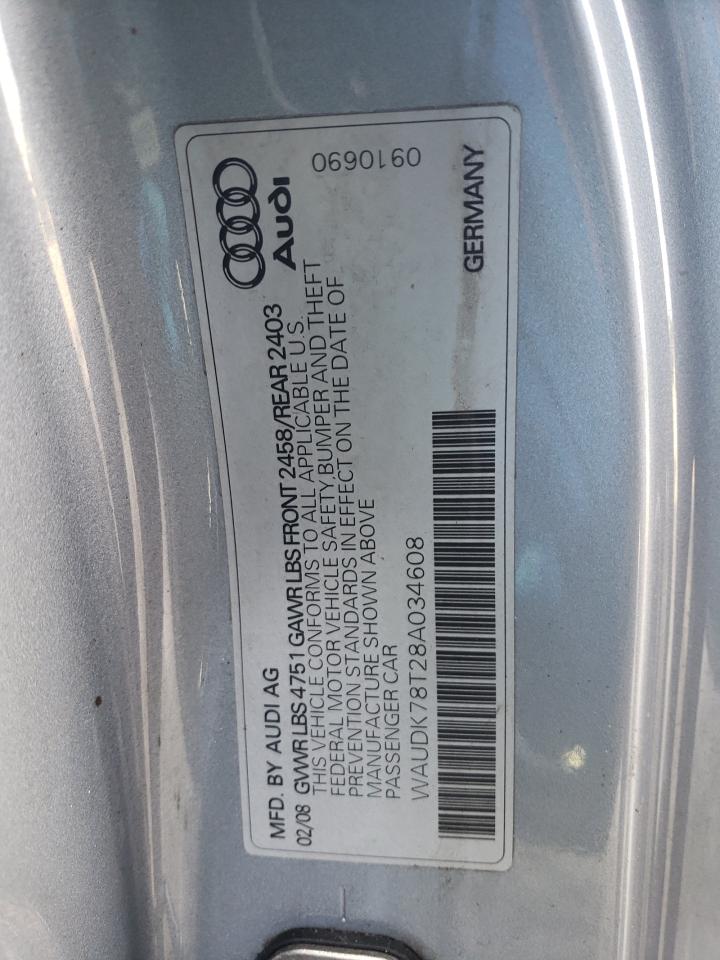 Photo 11 VIN: WAUDK78T28A034608 - AUDI A5 