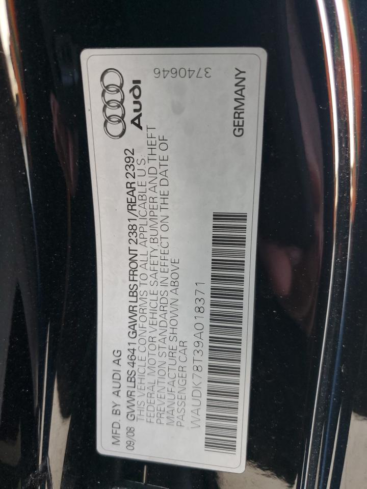 Photo 11 VIN: WAUDK78T39A018371 - AUDI A5 