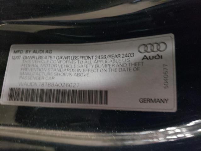 Photo 11 VIN: WAUDK78T88A026027 - AUDI A5 