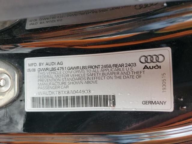 Photo 11 VIN: WAUDK78TX8A044903 - AUDI A5 QUATTRO 