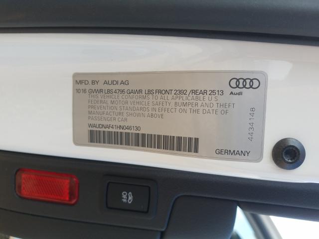 Photo 9 VIN: WAUDNAF41HN046130 - AUDI A4 