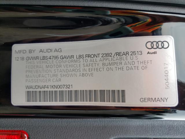 Photo 9 VIN: WAUDNAF41KN007321 - AUDI A4 