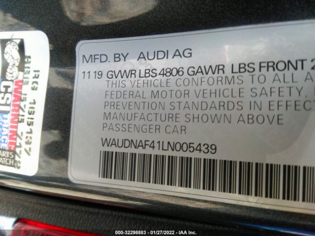 Photo 8 VIN: WAUDNAF41LN005439 - AUDI A4 