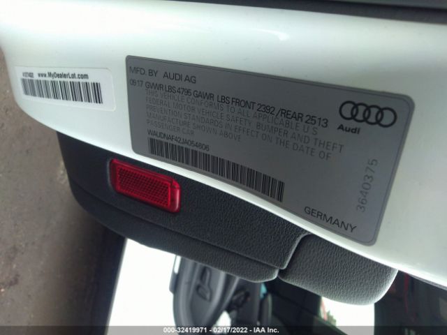 Photo 8 VIN: WAUDNAF42JA054606 - AUDI A4 