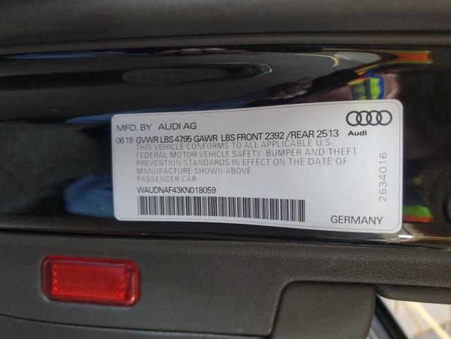 Photo 11 VIN: WAUDNAF43KN018059 - AUDI A4 PREMIUM 