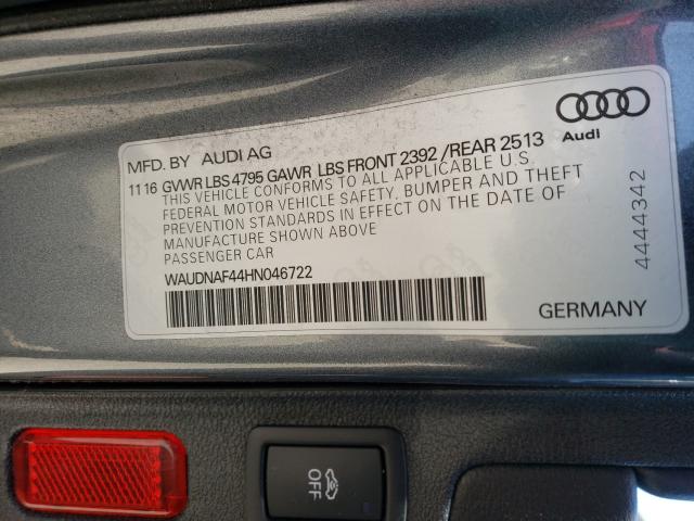 Photo 9 VIN: WAUDNAF44HN046722 - AUDI A4 