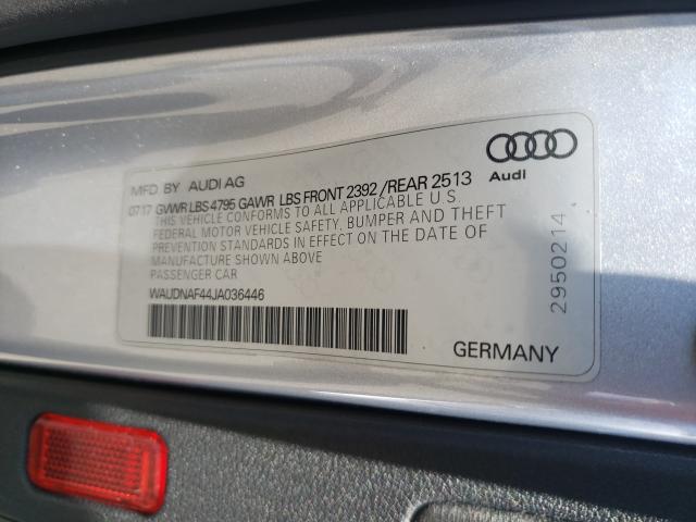 Photo 9 VIN: WAUDNAF44JA036446 - AUDI A4 PREMIUM 