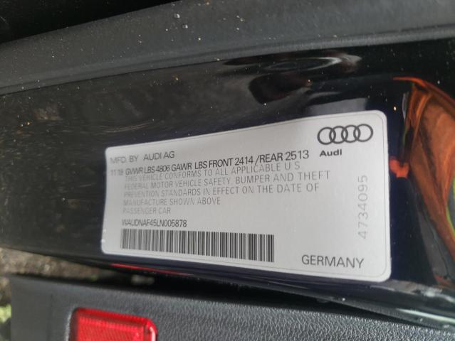 Photo 11 VIN: WAUDNAF45LN005878 - AUDI A4 PREMIUM 