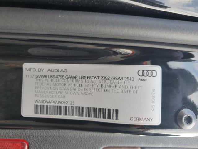 Photo 12 VIN: WAUDNAF47JA092123 - AUDI A4 PREMIUM 