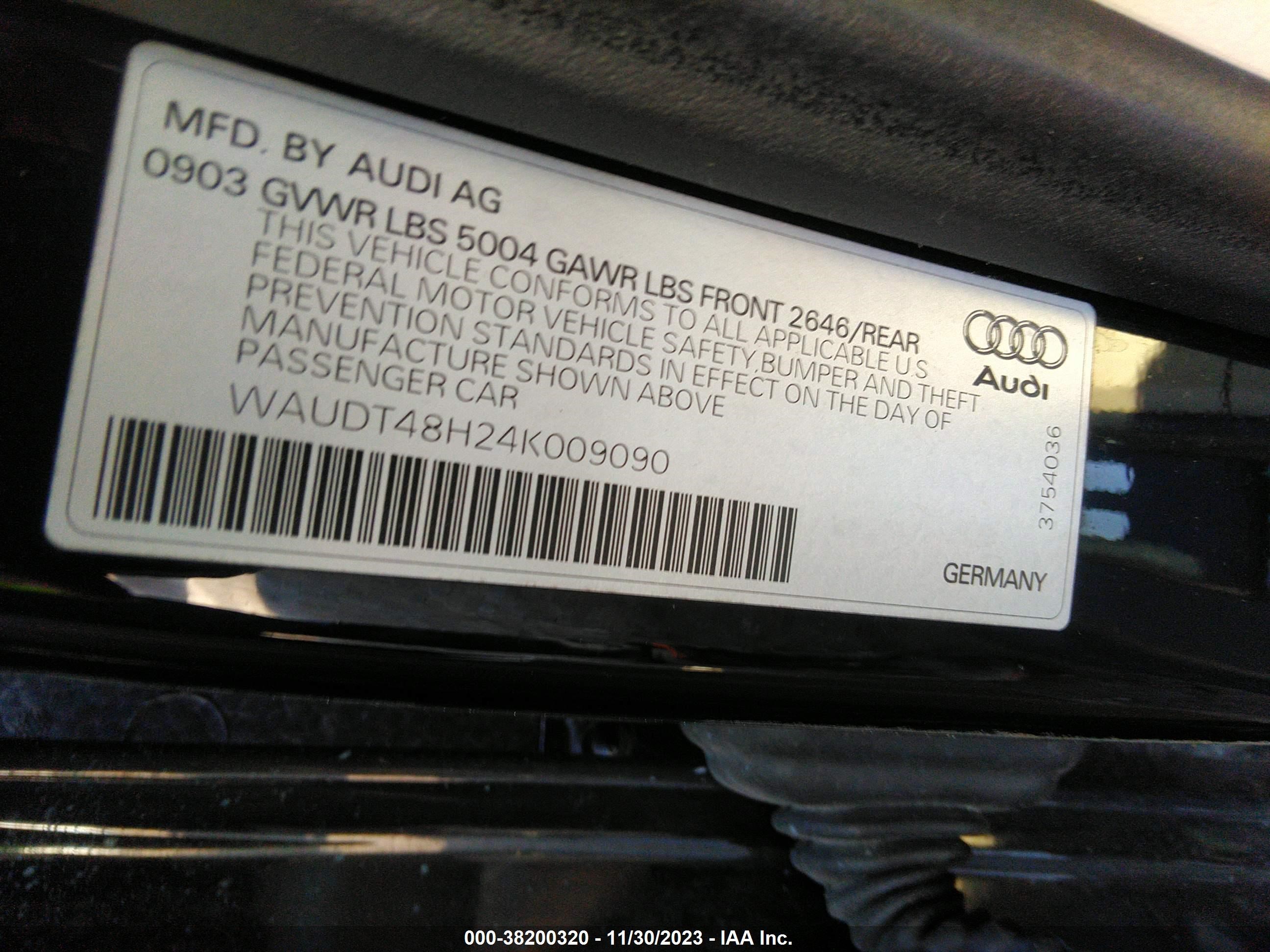 Photo 8 VIN: WAUDT48H24K009090 - AUDI A4 