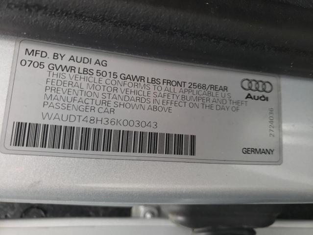 Photo 11 VIN: WAUDT48H36K003043 - AUDI A4 