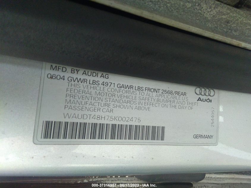 Photo 8 VIN: WAUDT48H75K002475 - AUDI A4 