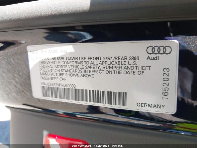 Photo 8 VIN: WAUE3BF25PN070038 - AUDI A6 