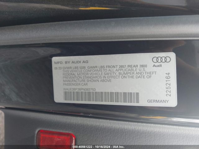 Photo 8 VIN: WAUE3BF26PN083753 - AUDI A6 