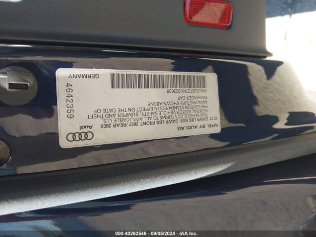 Photo 8 VIN: WAUE3BF27NN023638 - AUDI A6 