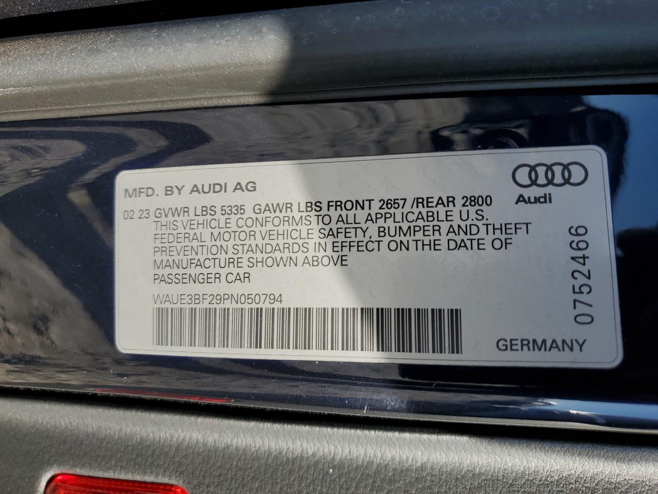 Photo 12 VIN: WAUE3BF29PN050794 - AUDI A6 