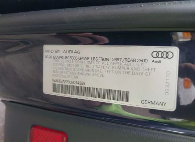 Photo 8 VIN: WAUE8AF29LN074289 - AUDI A6 