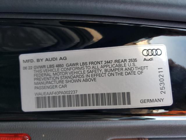 Photo 12 VIN: WAUEAAF40PA002237 - AUDI A4 PREMIUM 