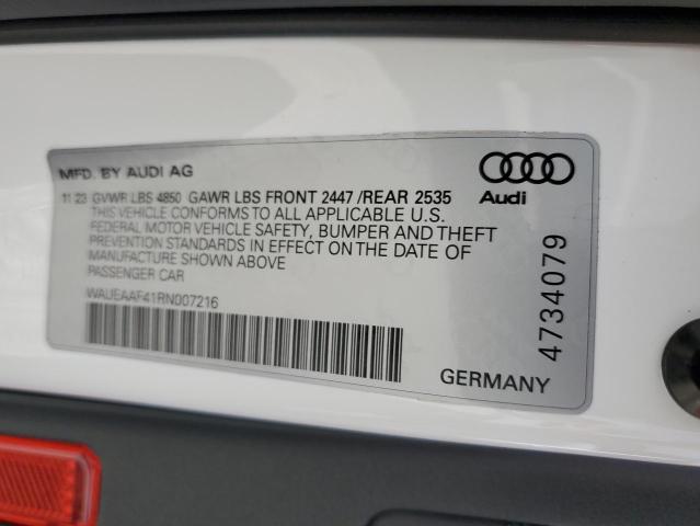 Photo 11 VIN: WAUEAAF41RN007216 - AUDI A4 PREMIUM 