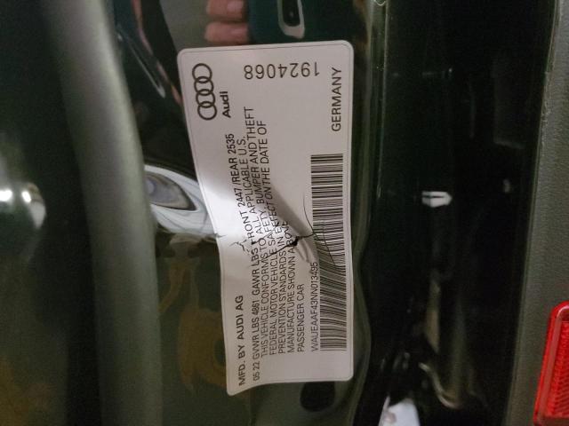 Photo 9 VIN: WAUEAAF43NN013495 - AUDI A4 PREMIUM 