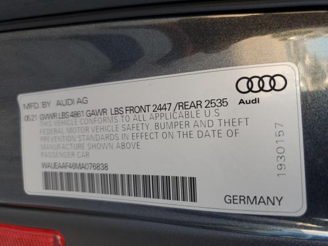 Photo 12 VIN: WAUEAAF46MA076838 - AUDI A4 PREMIUM 