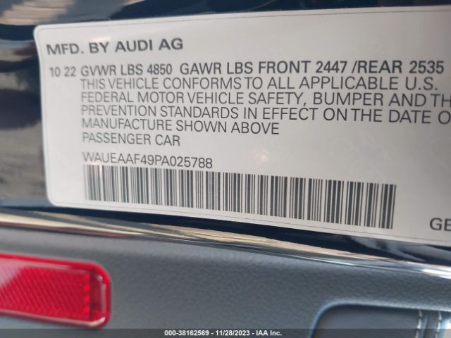 Photo 8 VIN: WAUEAAF49PA025788 - AUDI A4 