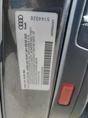 Photo 11 VIN: WAUEAAF4XNN007452 - AUDI A4 PREMIUM 