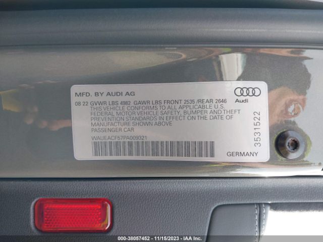 Photo 8 VIN: WAUEACF57PA009321 - AUDI A5 SPORTBACK 