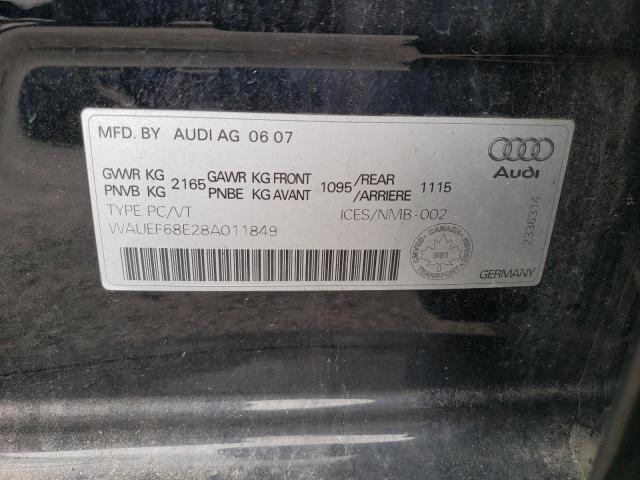 Photo 9 VIN: WAUEF68E28A011849 - AUDI A4 S-LINE 