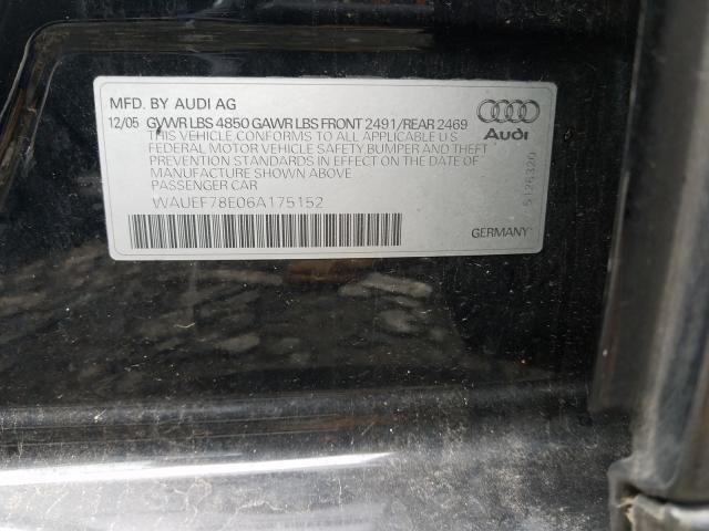 Photo 9 VIN: WAUEF78E06A175152 - AUDI A4 S-LINE 