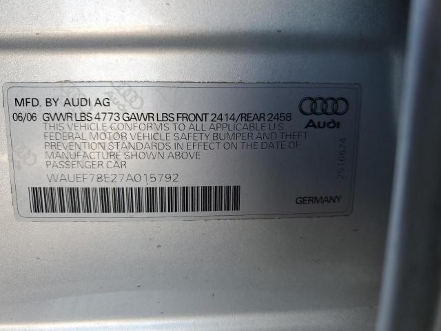 Photo 12 VIN: WAUEF78E27A015792 - AUDI A4 S-LINE 