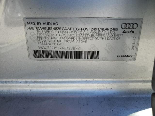 Photo 11 VIN: WAUEF78E68A033973 - AUDI A4 S-LINE 