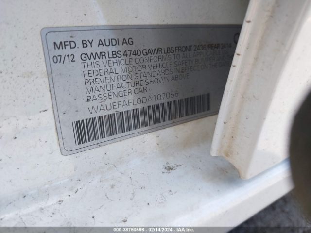 Photo 8 VIN: WAUEFAFL0DA107056 - AUDI A4 