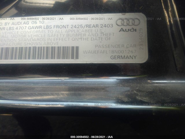 Photo 8 VIN: WAUEFAFL1BN001267 - AUDI A4 