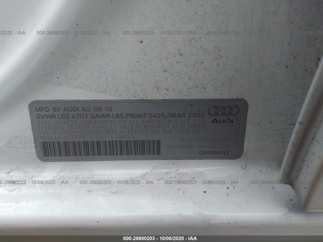 Photo 8 VIN: WAUEFAFL3BN002632 - AUDI A4 