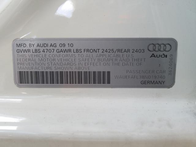 Photo 9 VIN: WAUEFAFL3BN019740 - AUDI A4 PREMIUM 