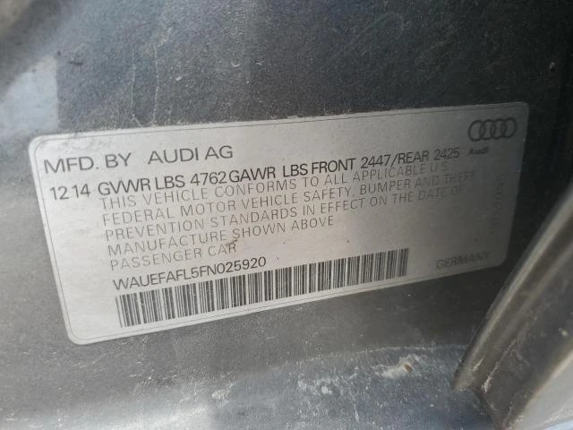 Photo 11 VIN: WAUEFAFL5FN025920 - AUDI A4 PREMIUM 