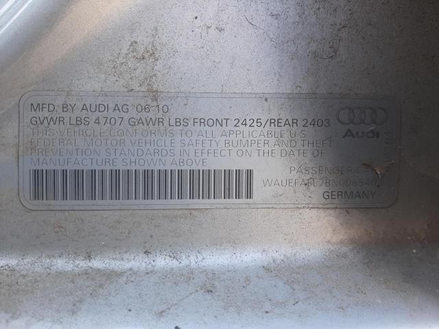 Photo 9 VIN: WAUEFAFL7BN006540 - AUDI A4 PREMIUM 