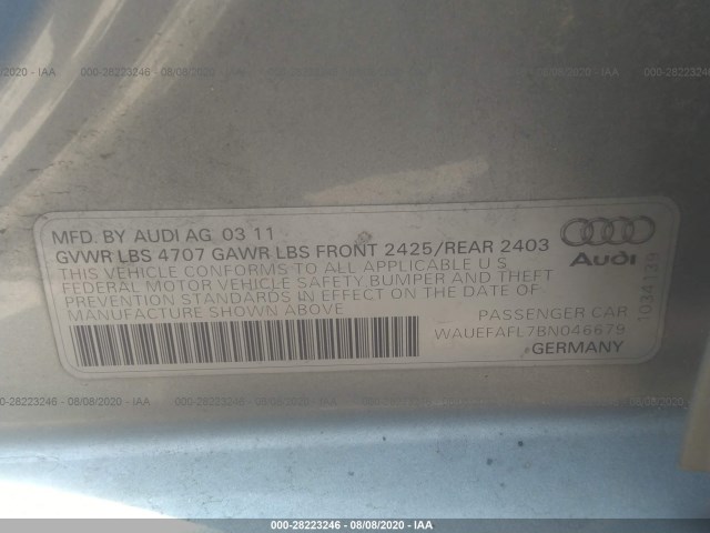 Photo 8 VIN: WAUEFAFL7BN046679 - AUDI A4 