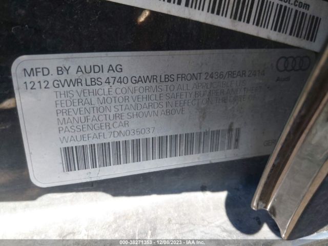 Photo 8 VIN: WAUEFAFL7DN035037 - AUDI A4 