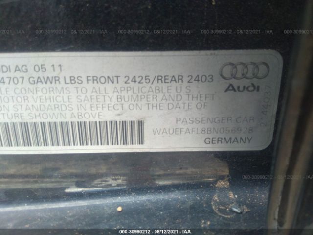 Photo 8 VIN: WAUEFAFL8BN056928 - AUDI A4 